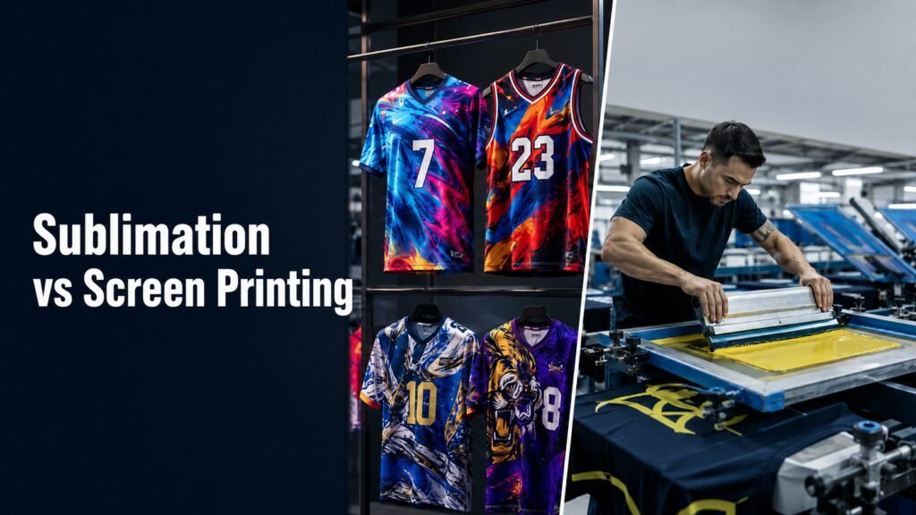Screen printing process for athletic apparel